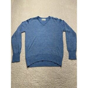 Vintage Light Blue V Neck Sweater Mens Medium Kings Road